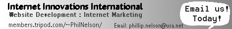 Internet Innovations International for Website design, internet marketing, database design, year 2000 compliance project management